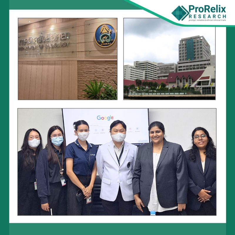 Clinical Operations team at the renowned Siriraj Hospital, Mahidol University, Bangkok, Thailand, for our ongoing Oncology Clinical Trial