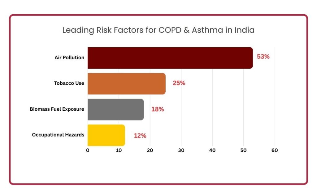 leading risk factors for copd and asthma in india